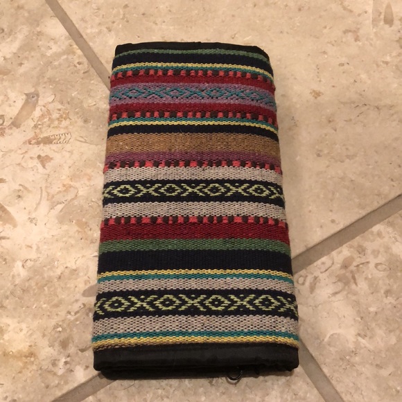 Vintage new artisan crafted Nepal bi-fold accordion compartment wallet clutch - Picture 4 of 5